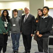 Lord Chief Justice (centre) visited One Suffolk Sixth Form College on November 7