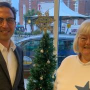 Naeem Kazi (left) saved June Peck's (right) eye-sight just in time for Christmas.