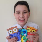Cole Rutter has been creating his own Big Hoot trail around his school to raise money for charity