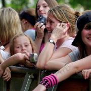 Fans at Busted's Christchurch Park concert in 2004