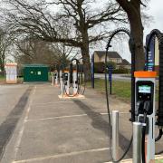 New electric vehicle charging points have been installed just off the A12 outside Ipswich.