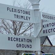 Felixstowe has been misspelt on a newly installed road sign