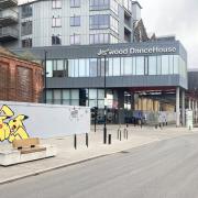 The Wall will be located opposite Dance East on St Peter's Dock for the month of May. Credit: St Elizabeth Hospice