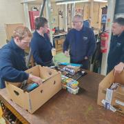 Tom Hunt visited Tools with a Mission with Mike Griffin the Chief Executive and Paul White the Fundraising Officer