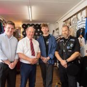 MP Tom Hunt (left) has called for action after the owner of Essential Vintage Josh Byworth (middle right) saw £600-worth of stock stolen. Credit: Charlotte Bond