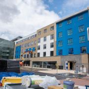 The Travelodge site in April of this year