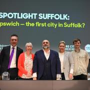 A panel chaired by well-known Ipswich resident Omid Djalili has urged town residents to put aside politics and unite behind a future city bid