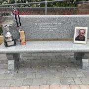 Students and staff at Claydon High School set up a memorial bench for late PE teacher, Matt Jack, Supplied