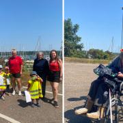 Spring Lodge Care Home residents andchildren from Shotley Kidzone Pre-School  joined marina litter pick, Spring Lodge Care Home