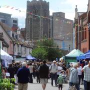 St Peter's Street in Ipswich is one of the top foodie destinations in Suffolk