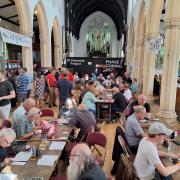 The busy Saturday afternoon at the Ipswich Beer Festival
