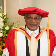 Hamil Clarke was awarded an honorary degree at the University of Suffolk.