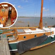 A houseboat is for sale in a much loved Suffolk seaside town