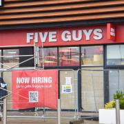 Signs have gone up for the new Five Guys in Ipswich