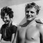 Mark Ling's parents, Jackie and John, at Broomhill Pool in 1960.