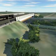 A 3D image of the proposed vehicle bridge.