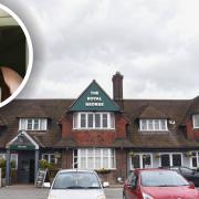 A woman has thanked two people after her life was saved after choking at the Royal George in Ipswich