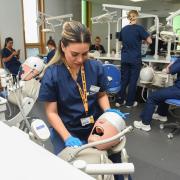Students at the new dentistry course at the University of Suffolk.