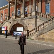IBC leader Neil MacDonald outside the Old Custom House in Ipswich.