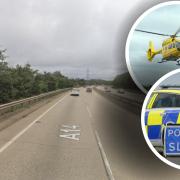 A man has died after emergency services were called to an incident on the A14