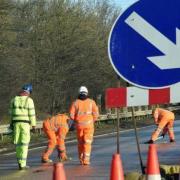 Part of the A14 will be closed overnights near Bury St Edmunds
