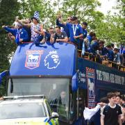 Ipswich Town's open top bus promotion parade