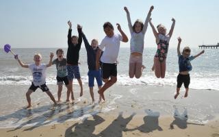 Children enjoying the hot weather in Felixstowe - a new purpose-built visitor information centre will help people find out more about what the resort has to offer