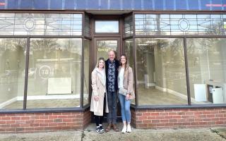 Hair stylist Joanne Snell (far right) and beautician Leanne Snell are looking forward to setting up their own new business at 478 Felixstowe Road, Ipswich, and took delivery of the keys to their new premises from landlord Mark Storey on Monday, January