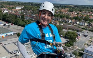 An extreme abseil down  the side of Ipswich Hospital has raised over £40,000 for ESNEFT