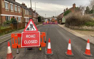 Road closed in Ipswich after a water leak